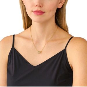 Michael Kors Gold CZ initial necklace NWT